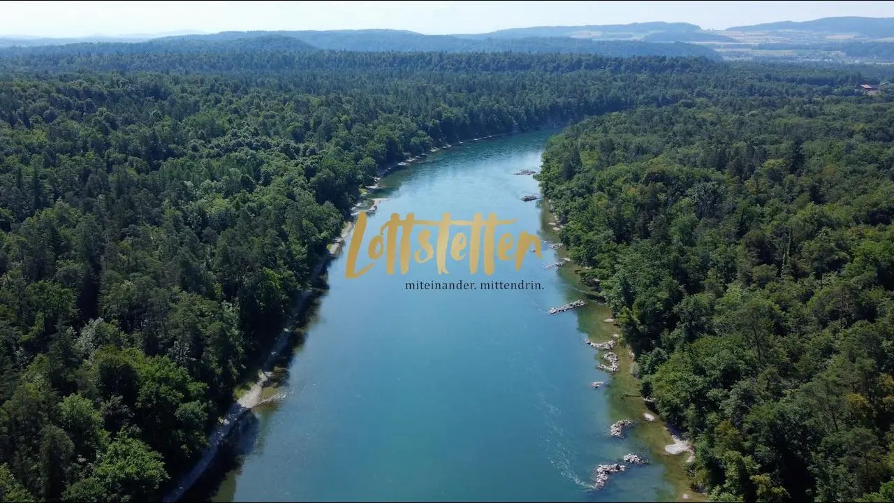 Imagefilm Gemeinde Lottstetten — Luftaufnahme des Rheins, Landkreis Waldshut 2025 — Echtzeit Production